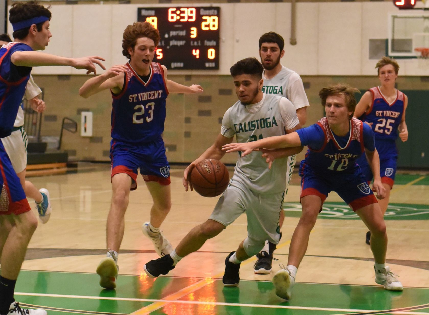 Calistoga boys basketball vs. St. Vincent de Paul